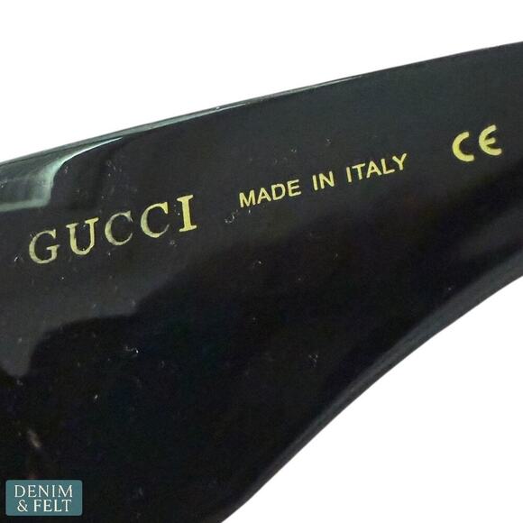 GUCCI GG0956S Rectangle Sunglasses Black/Gold Frame Grey Lens 54-19 Italy NEW - Picture 11 of 16